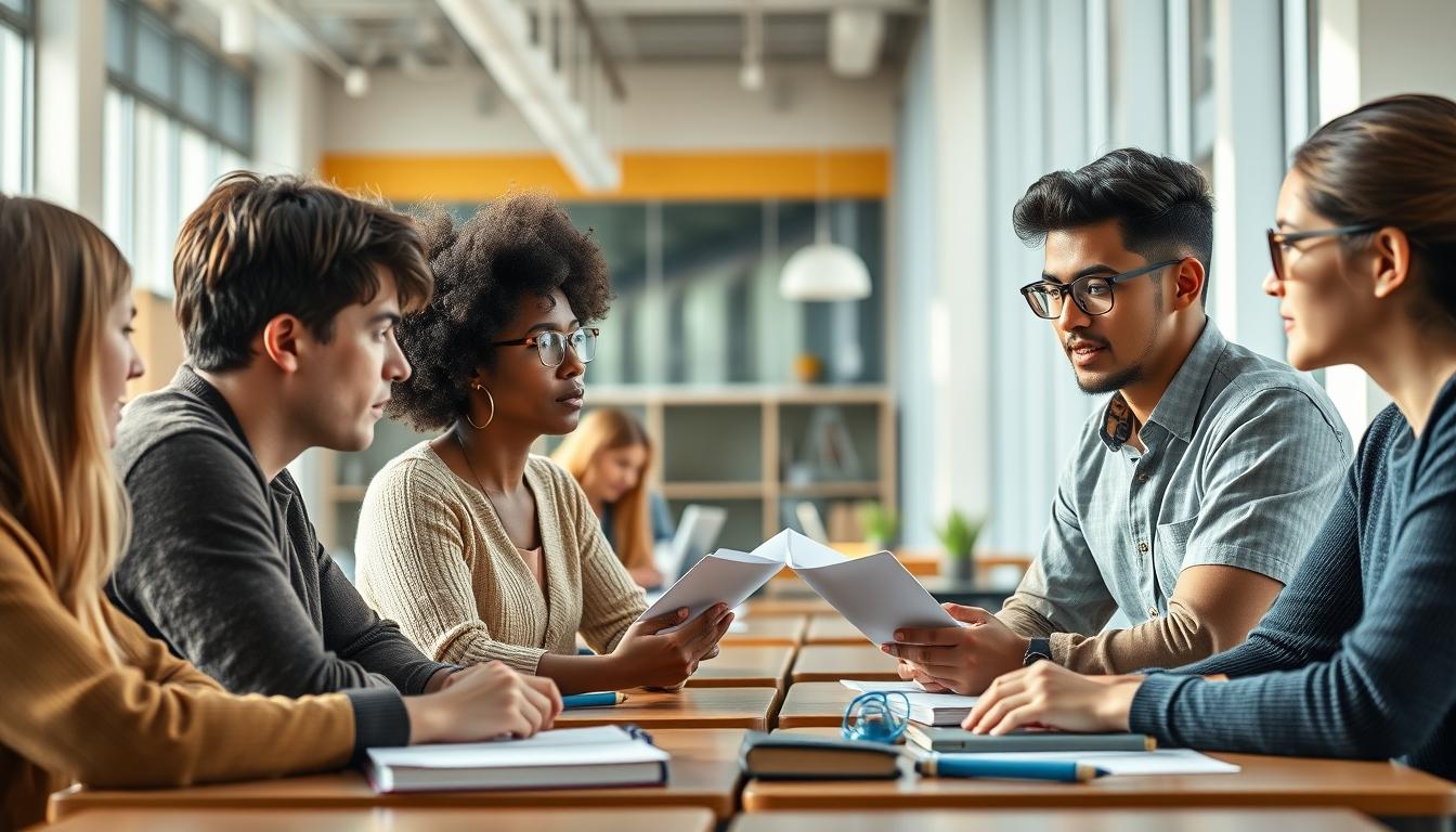 Structured study materials and learning resources on a desk